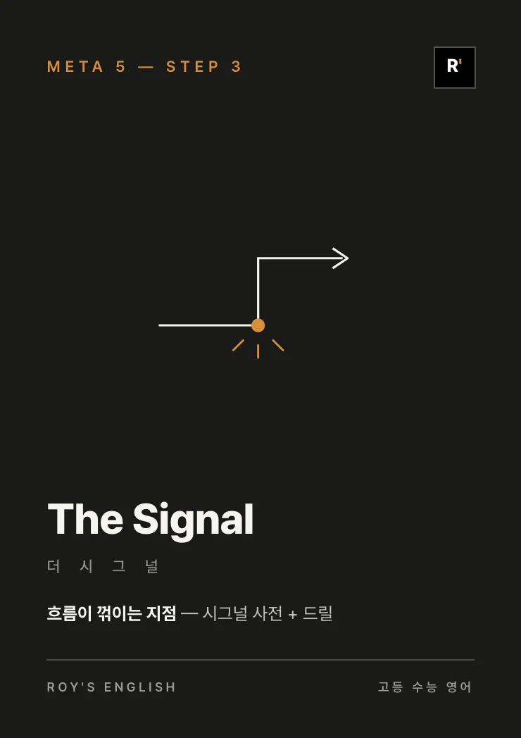 The Signal 메인 표지 시안